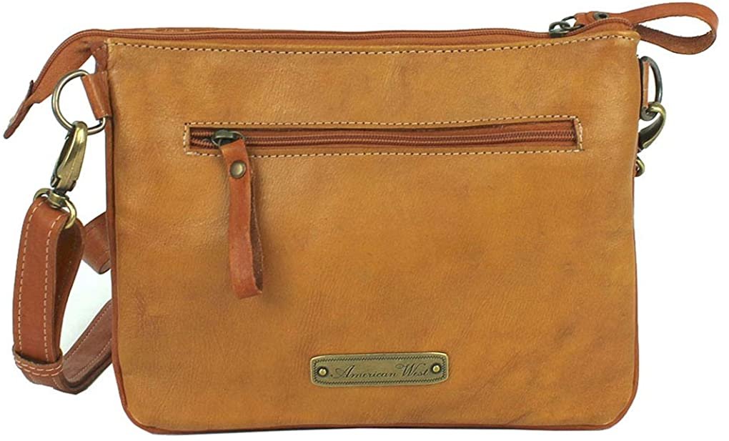 American West Leather Cross Body Bag Purse Holder Bundle