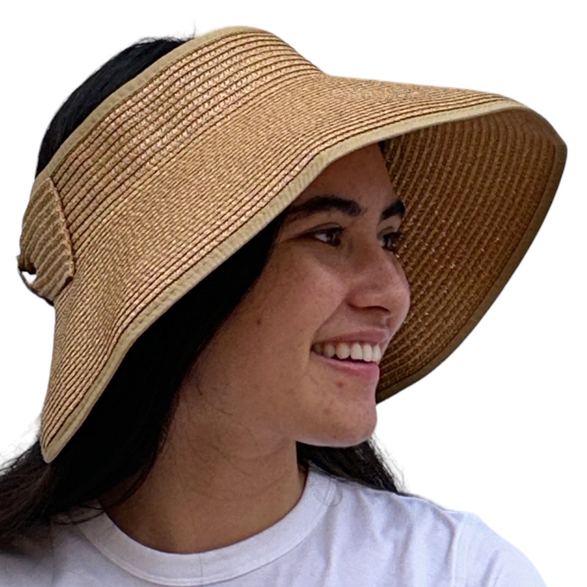 SILVERFEVER Women Summer Wide Brim Visor Hat UV Sunblock UPF 50 Foldable-Fits...