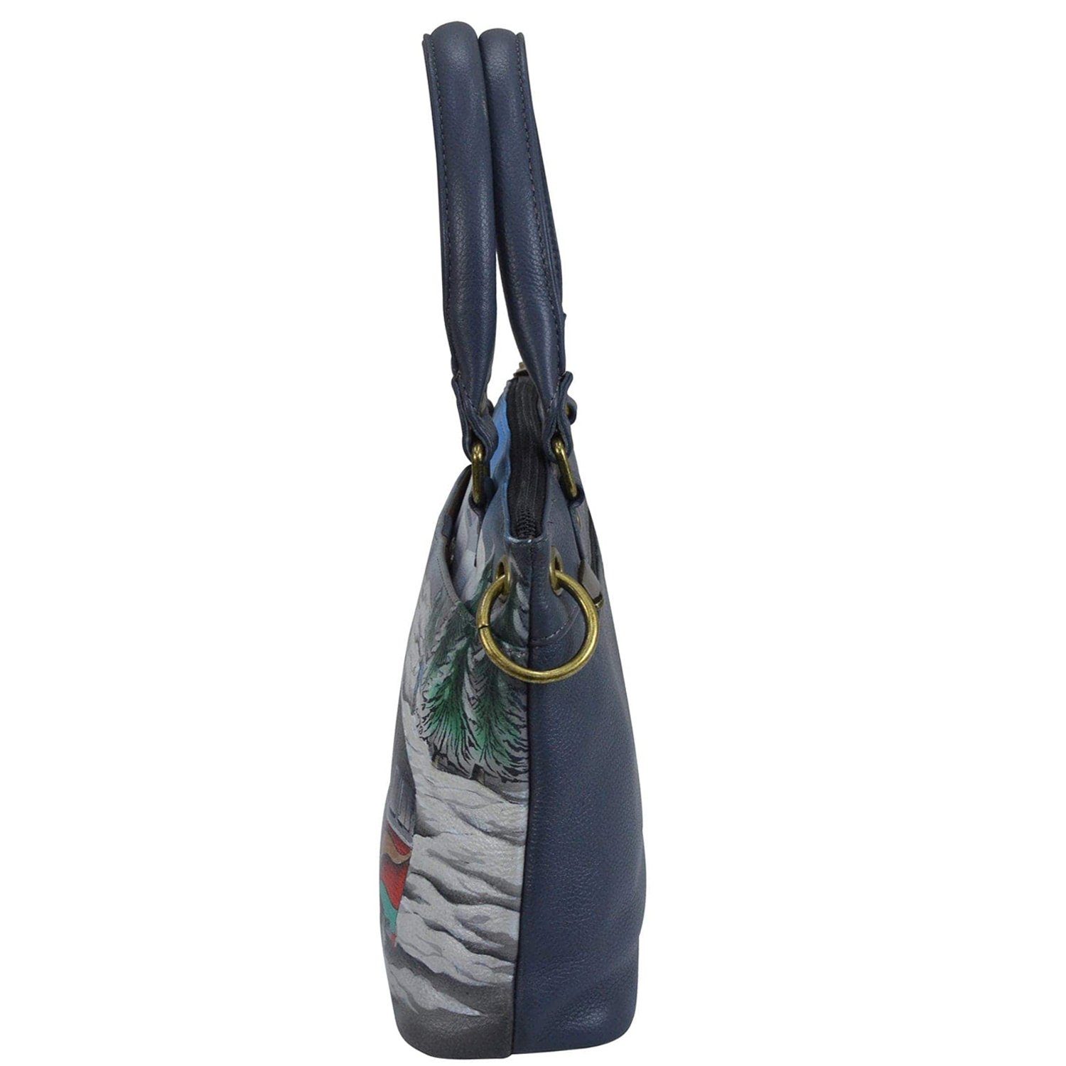 Anna by Anuschka Small Satchel w Cross Body Strap - Picture 5 of 13