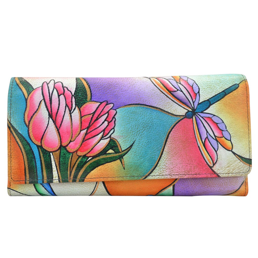 Buy Anna by Anuschka Hand Painted Leather, Two Fold Wallet/Clutch