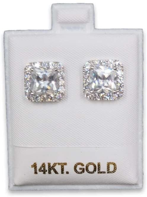 White Puff Pad Earring Card 100pc - 4 Styles Available - Picture 7 of 9