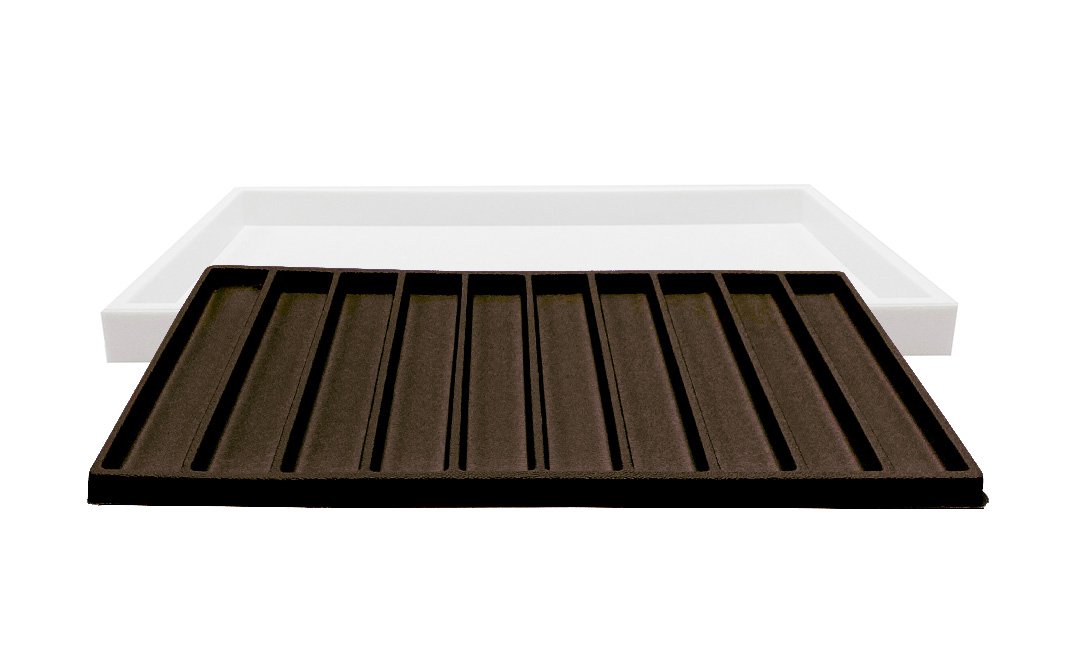 Bandeja de exhibición de almacenamiento de plástico con revestimiento de clasificación de compartimentos - tamaño 14 3/8" x 8... - Imagen 21 de 24