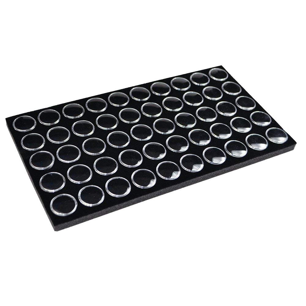 GEM TRAY STACKABLE 12 JARS WHITE FOAM,WHITE TRAY 