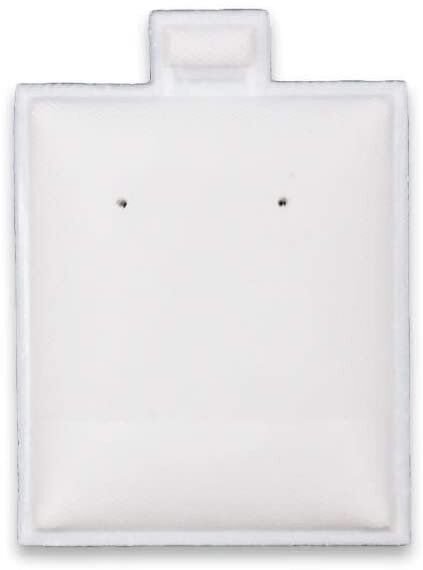 White Puff Pad Earring Card 100pc - 4 Styles Available - Picture 8 of 9