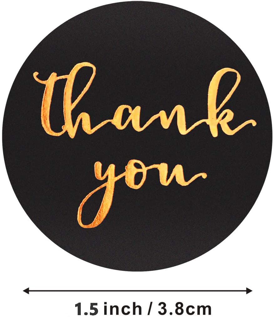 CuteBox Company 500 Count 1.5” Purple/Gold “Thank You” Easy-Peel Sticker Roll... - Picture 20 of 25