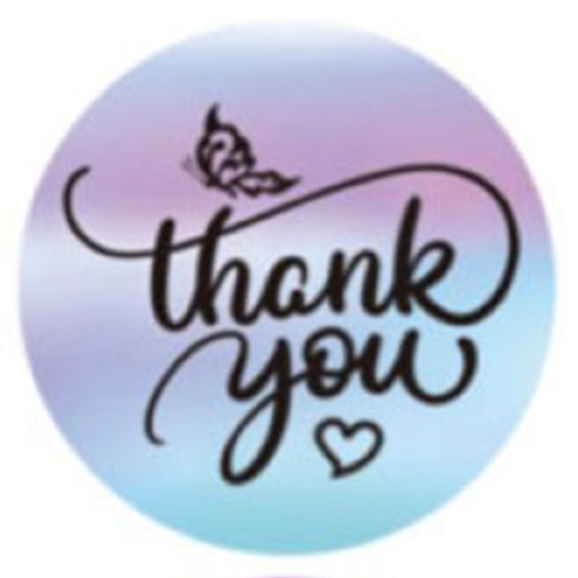 CuteBox Company 500 Count 1.5” Purple/Gold “Thank You” Easy-Peel Sticker Roll... - Picture 25 of 25