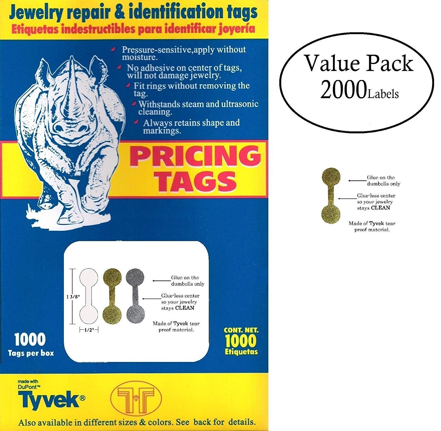 WERTPAKET 2000 Schmuck Reparatur, Preis und Einzug Etiketten/Tyvek Selbst... - Bild 22 von 24