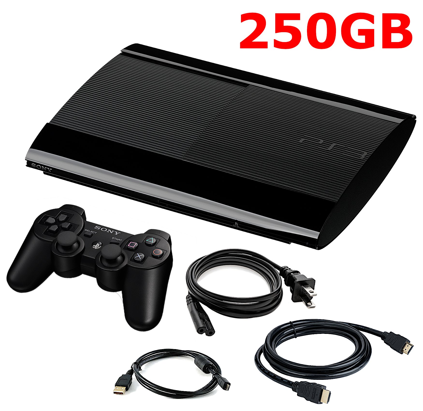 Authentic PlayStation 3 PS3 Super Slim Console 12GB 250GB 500GB + US Seller
