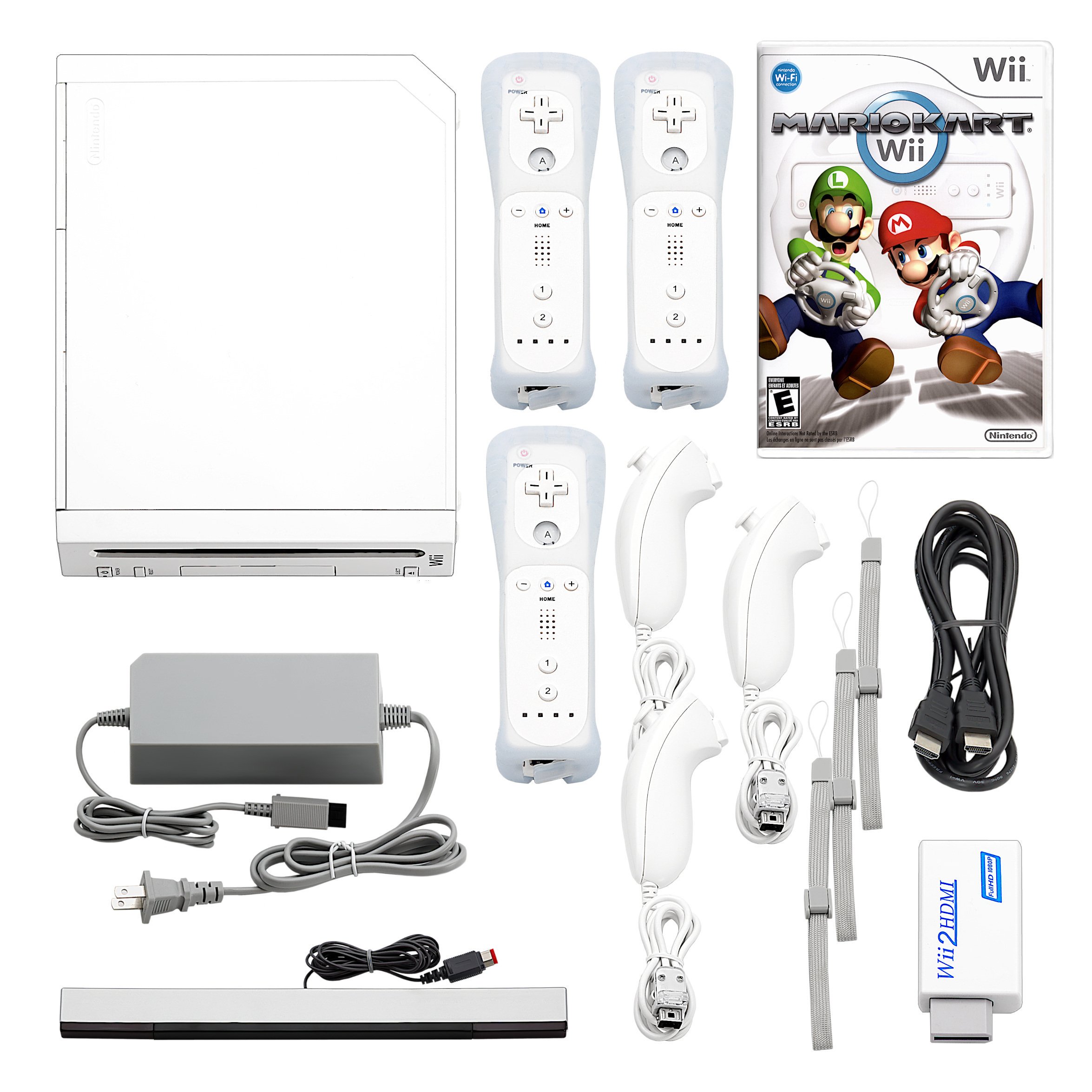 Nintendo Wii Console HD + Pick 1-4 Voomwa Remotes, Wii Sports