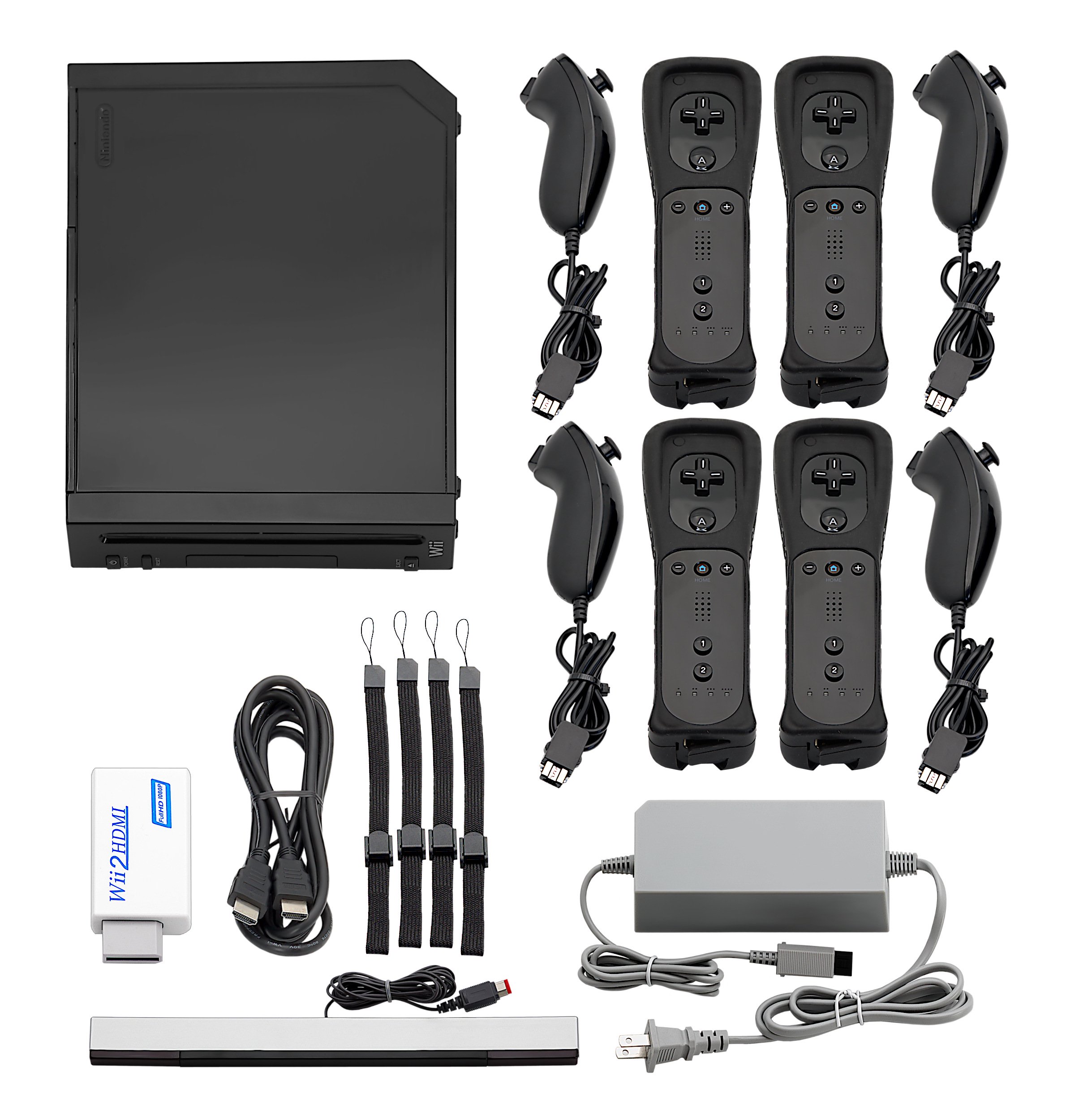 Nintendo Wii Console HD + Plays GameCube + Pick 1-4 Remotes, Wii