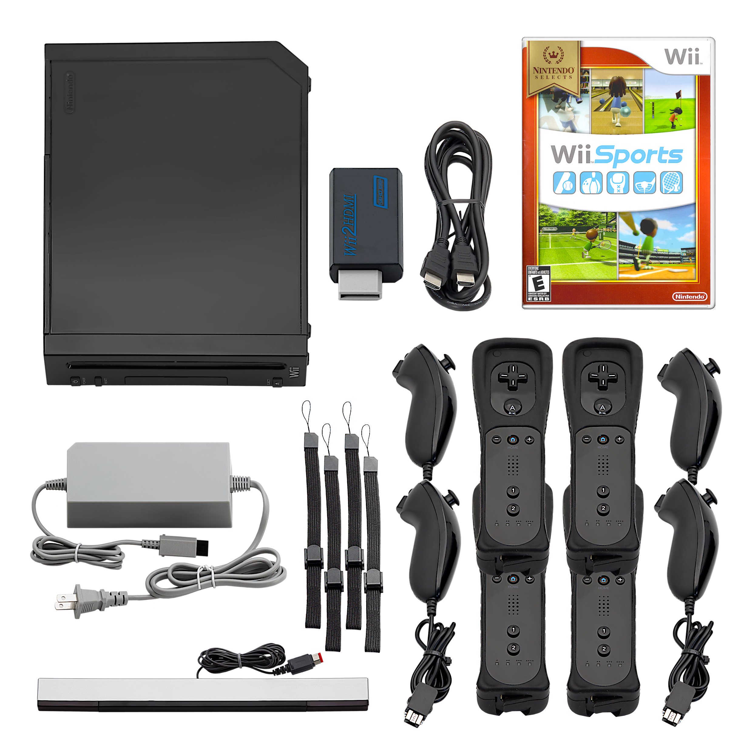 Nintendo Wii Console HD + Plays GameCube + Pick 1-4 Remotes, Wii