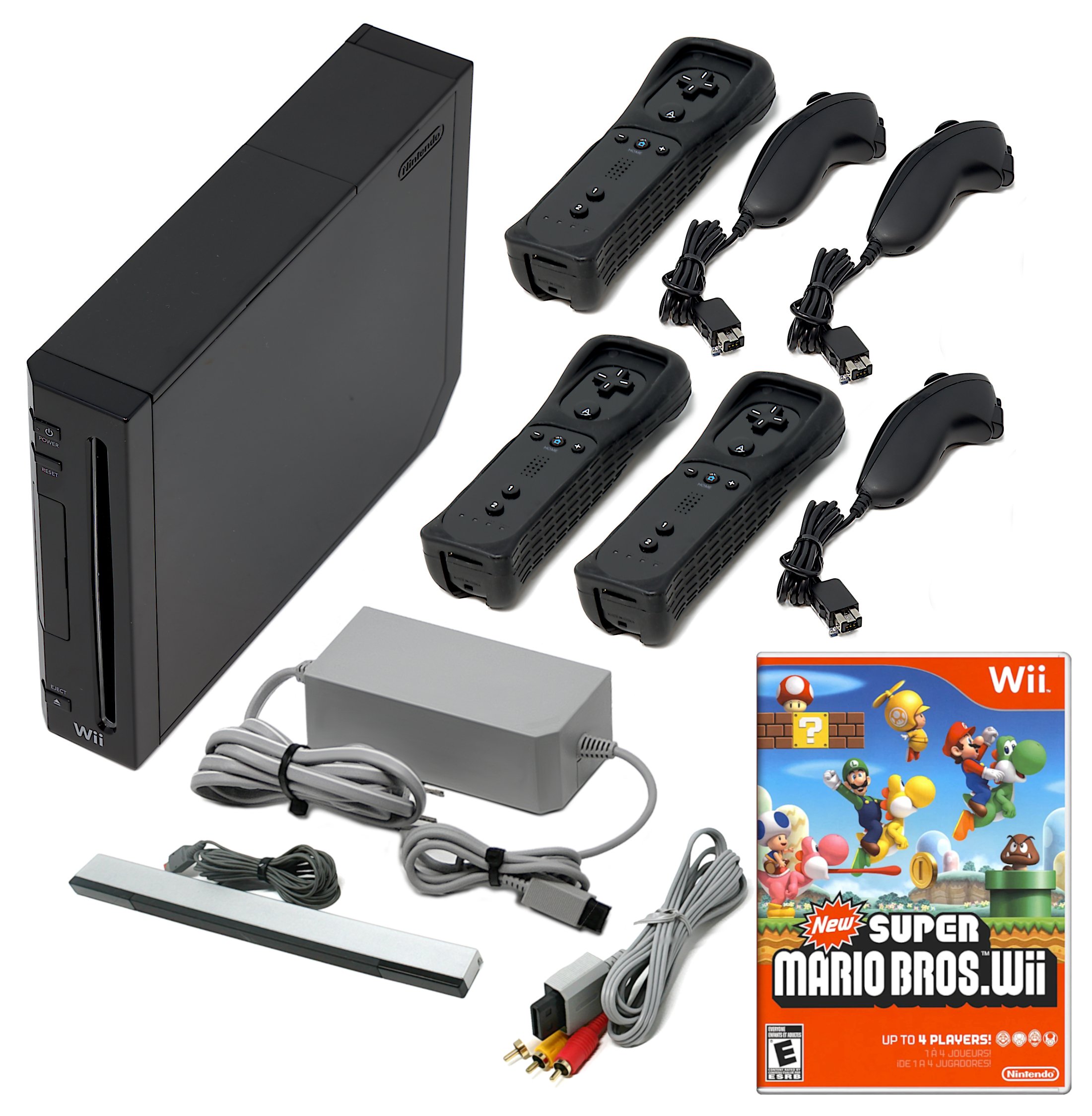 Nintendo Wii Game Console + Pick 1-4 Remotes, Wii Sports, Mario Kart ...