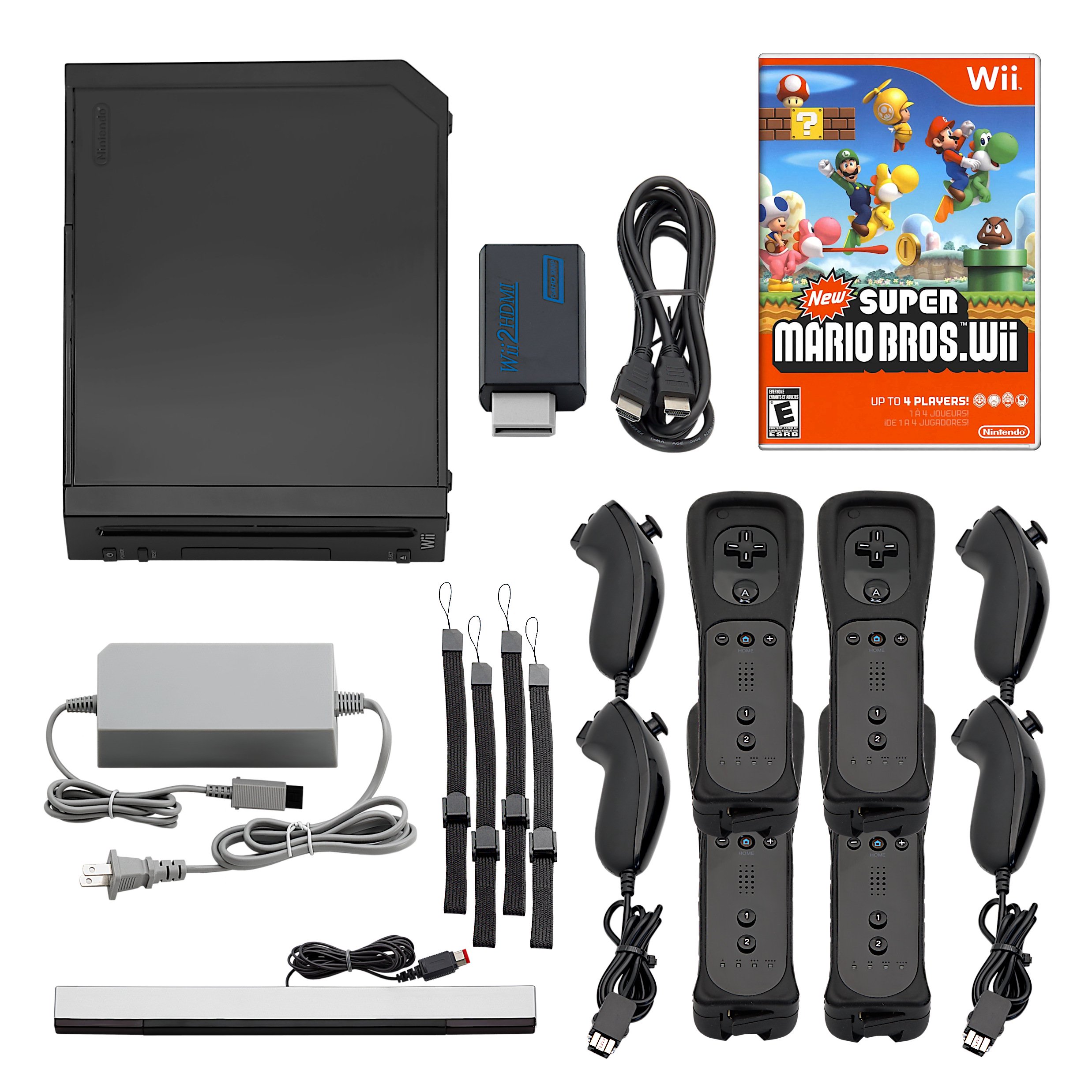 任天堂Wii Nintendo Wii Console HD + Plays GameCube + Pick 1-4 Remotes, Wii