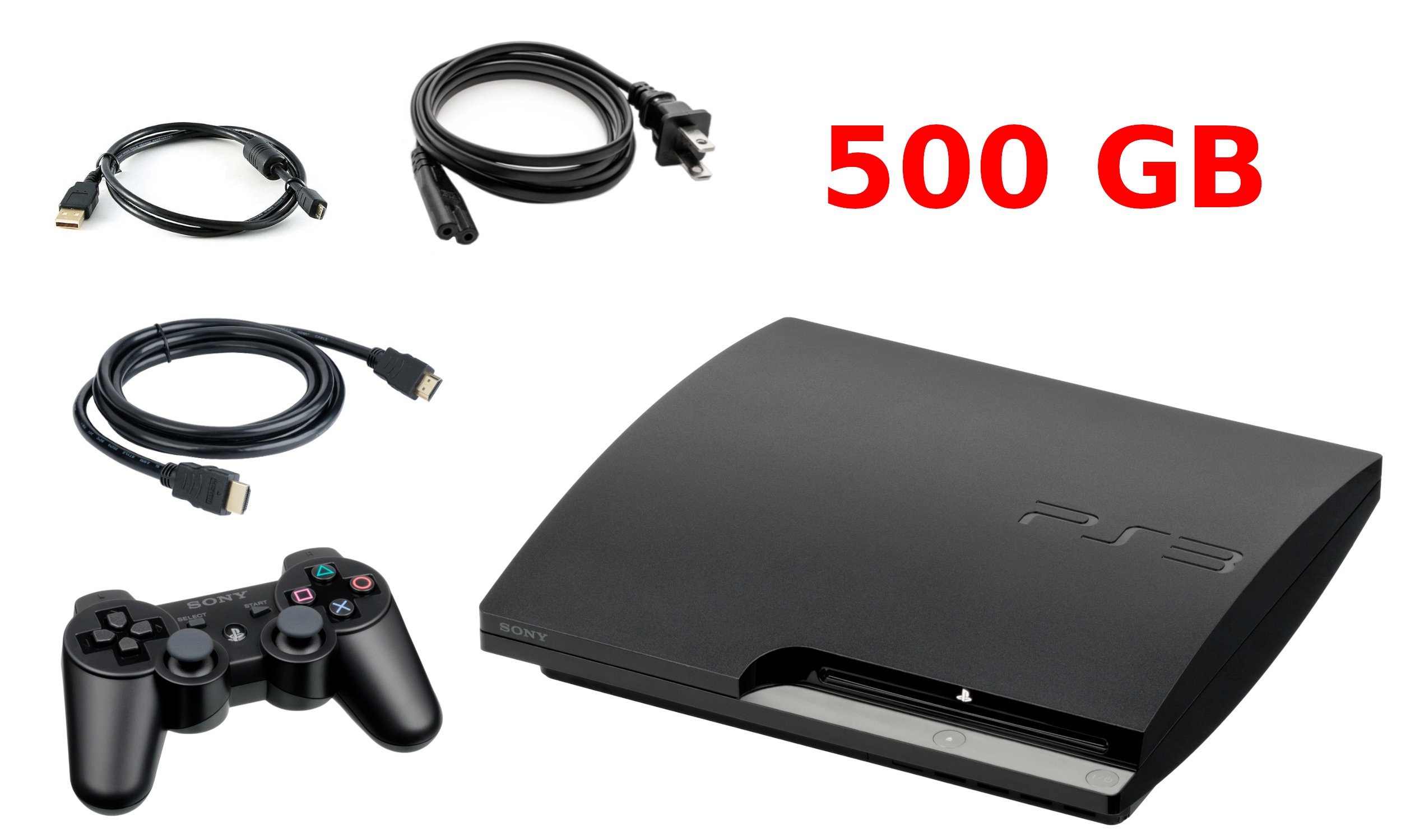 Sony PlayStation 3 500 GB Super Slim System PS3 Very Good 5Z