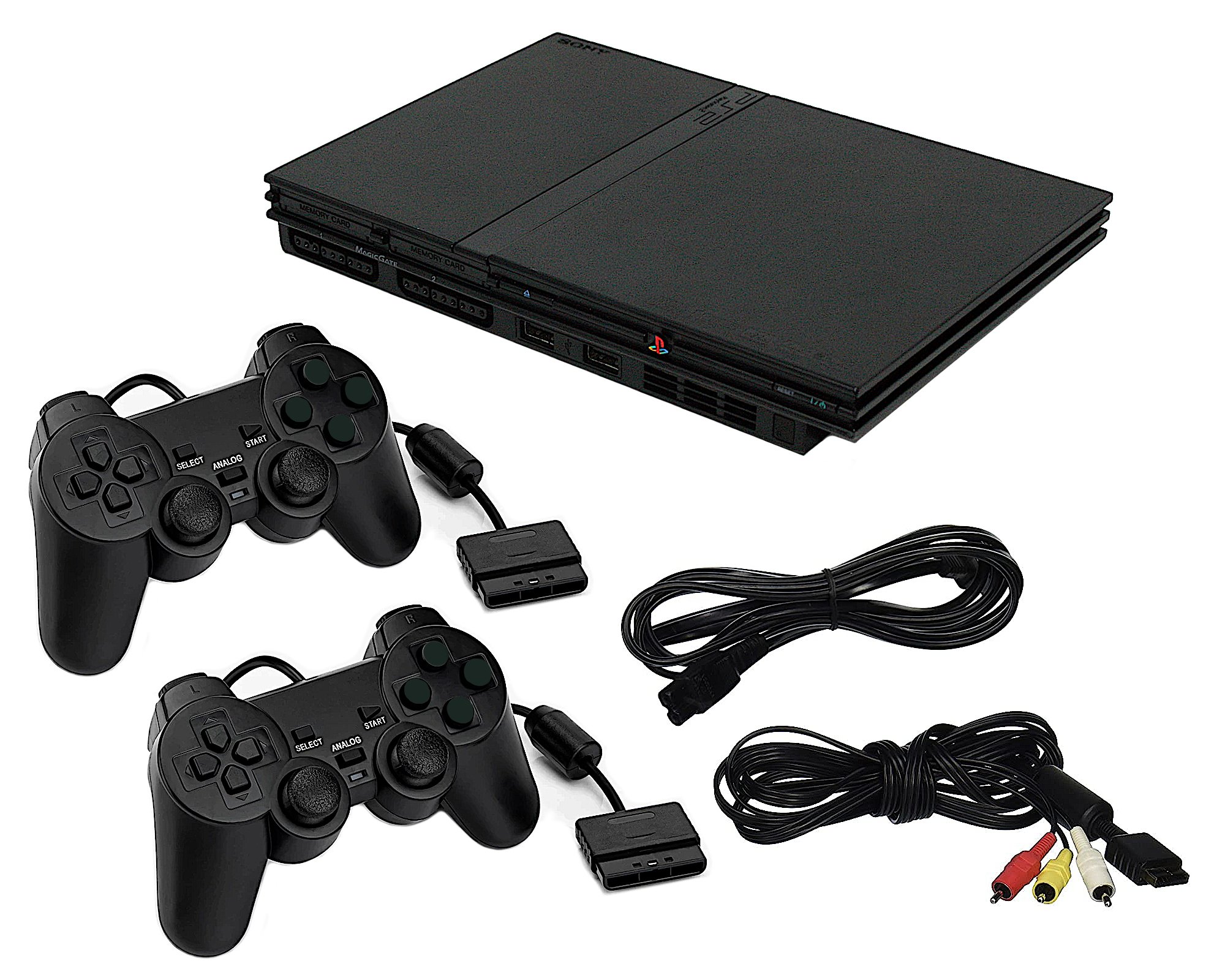 Sony PlayStation 2 Console - Black Bundle Gaming and Entertainment  Excellence Manufacturer Refurbished