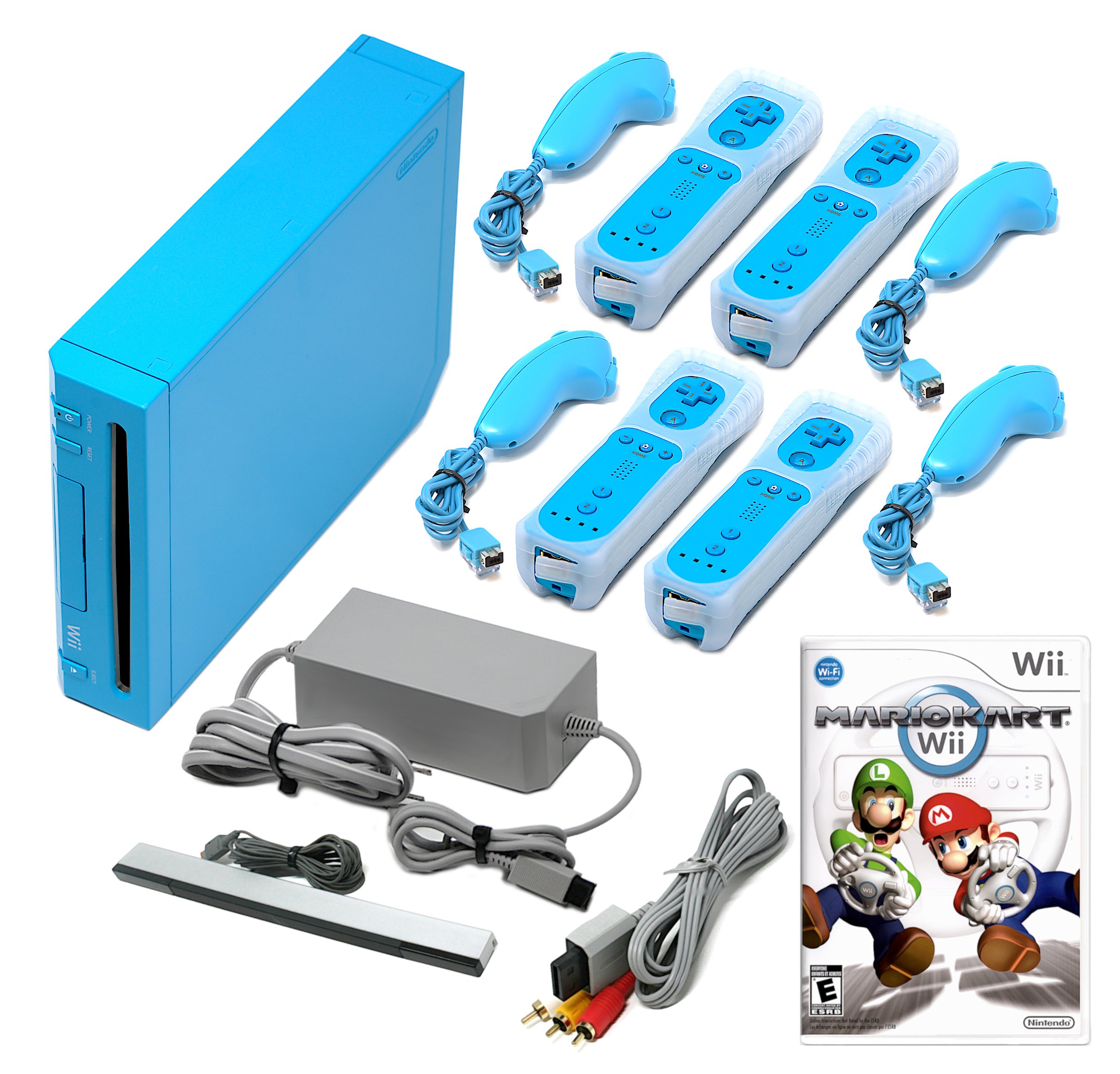 Authentic Wii Console + Pick Black Blue Red Wii Sports Mario