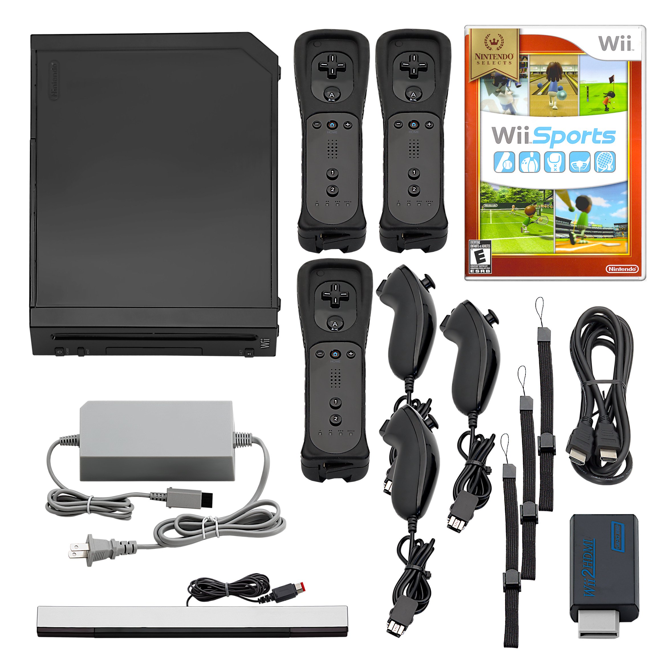 Nintendo Wii Console HD + Plays GameCube + Pick 1-4 Remotes, Wii