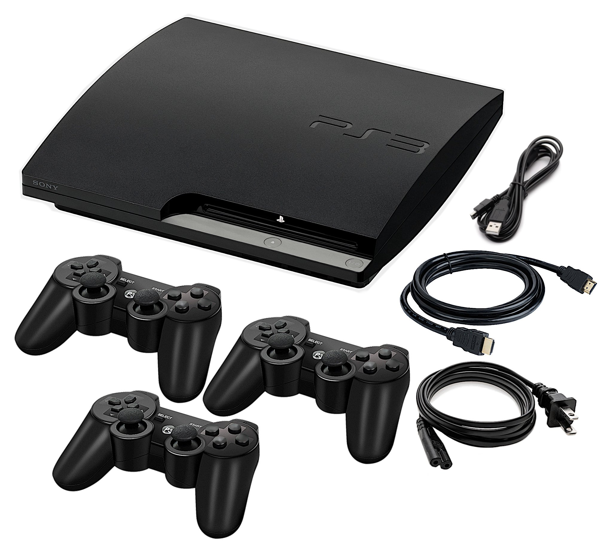 Restored Sony PlayStation 3 Slim 320 GB Charcoal Black Console (Refurbished)