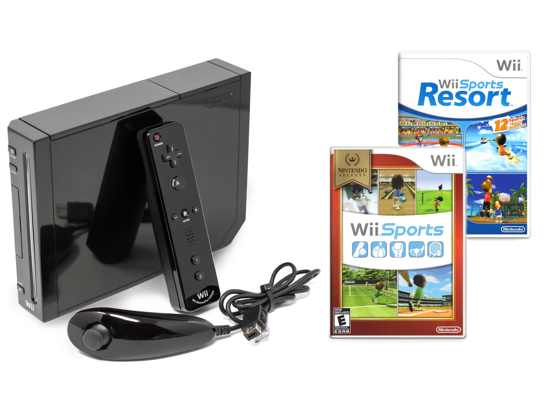 Nintendo Wii Console White, Black - Bundled Games - Authentic ...