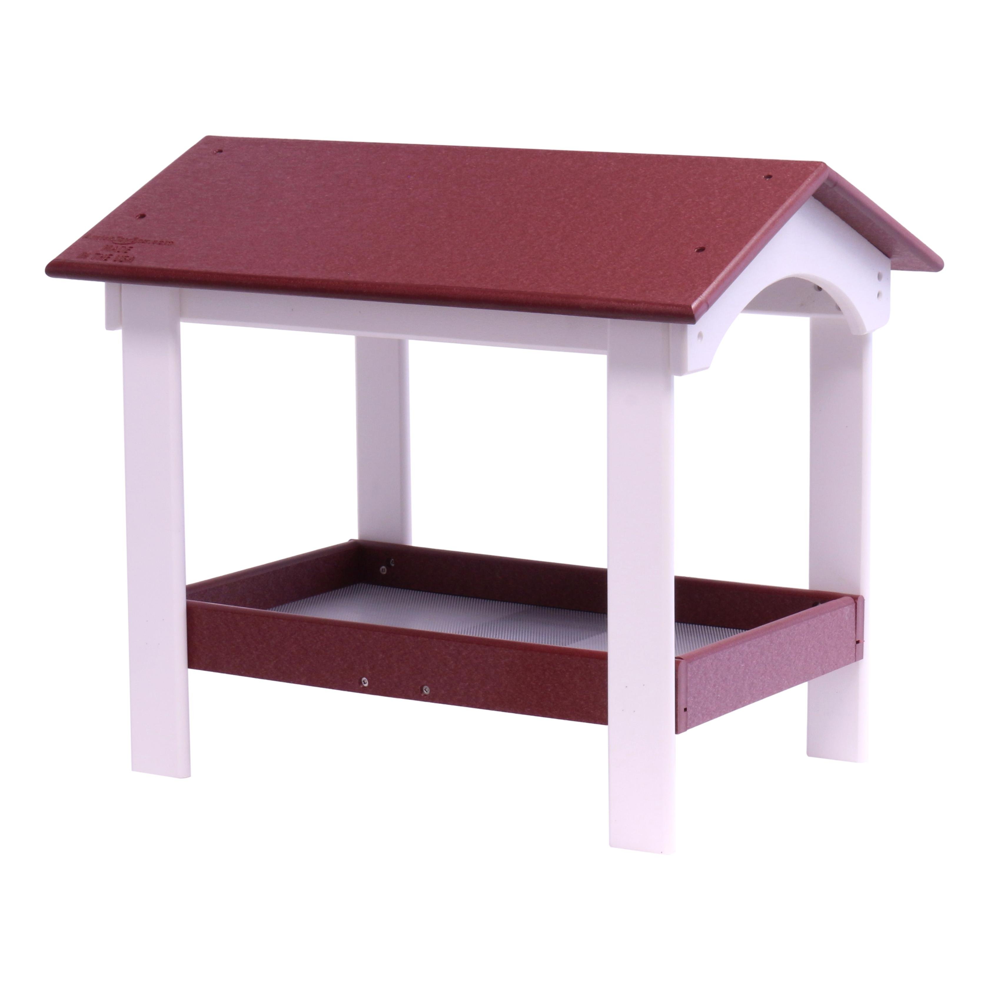 AmishToyBox.com Ground Bird Feeder, Deluxe Fly-Through Covered Feeder for... - Picture 10 of 12