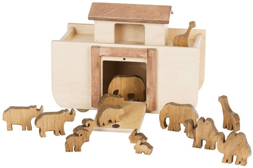 AmishToyBox.com Holz Noahs Arche Spielzeug mit 14 Spielzeug Tiere - Bild 3 von 3