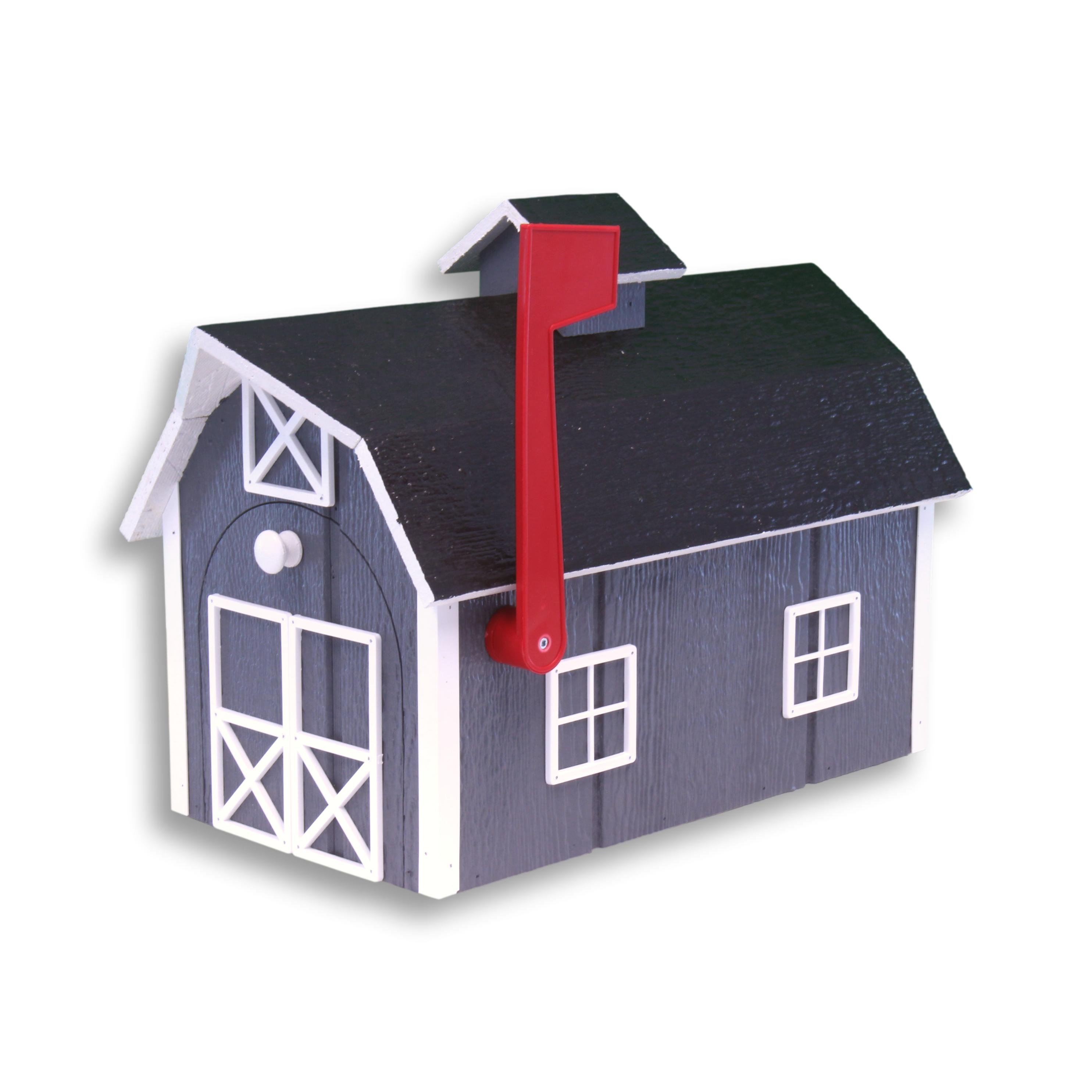 AmishToyBox.com Wooden Mailbox, Dutch Barn Style, Post-Mount - Picture 23 of 27