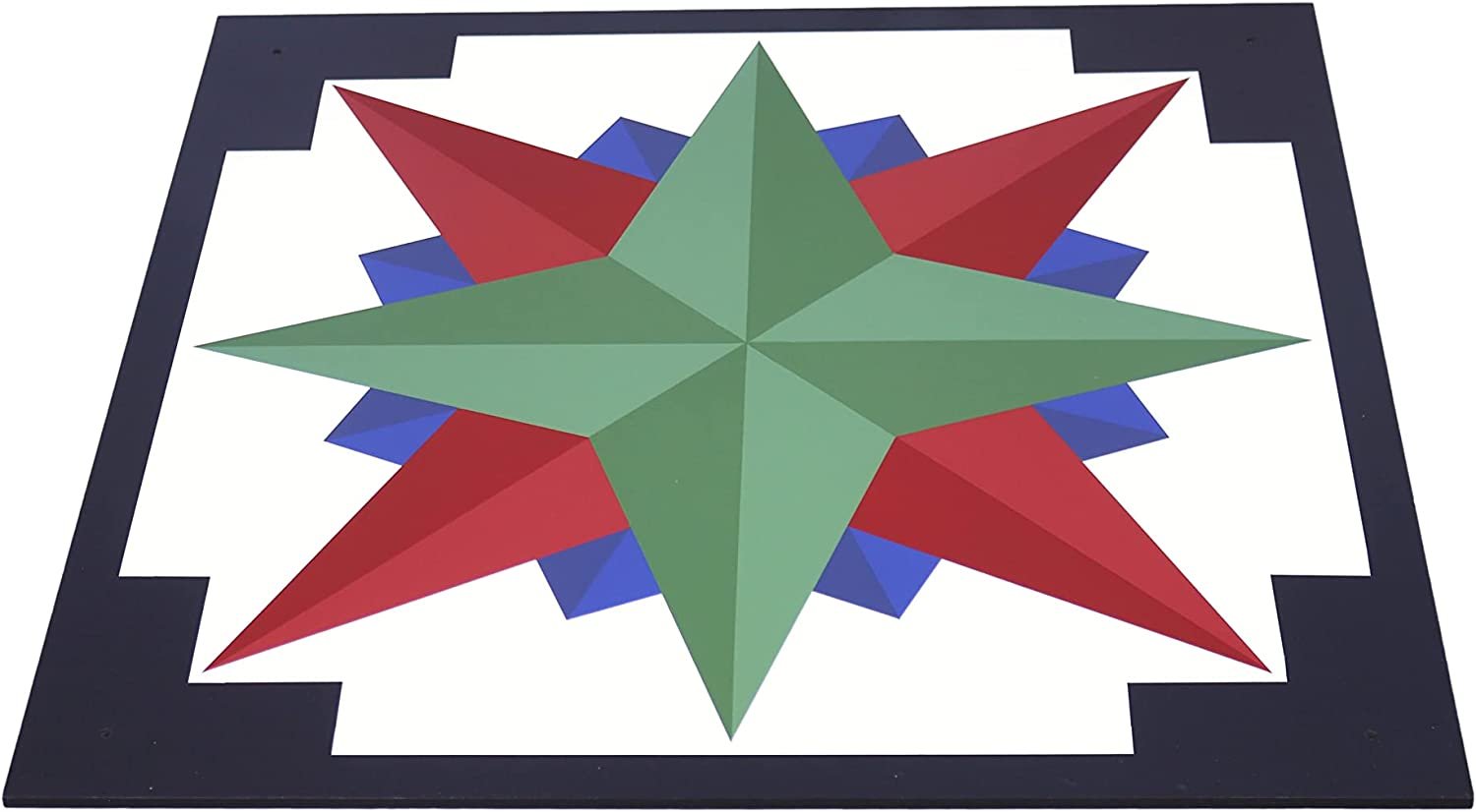 AmishToyBox.com Barn Quilt - Mariner's Compass "Sailor" Design - Outdoor Wall... - Picture 6 of 6