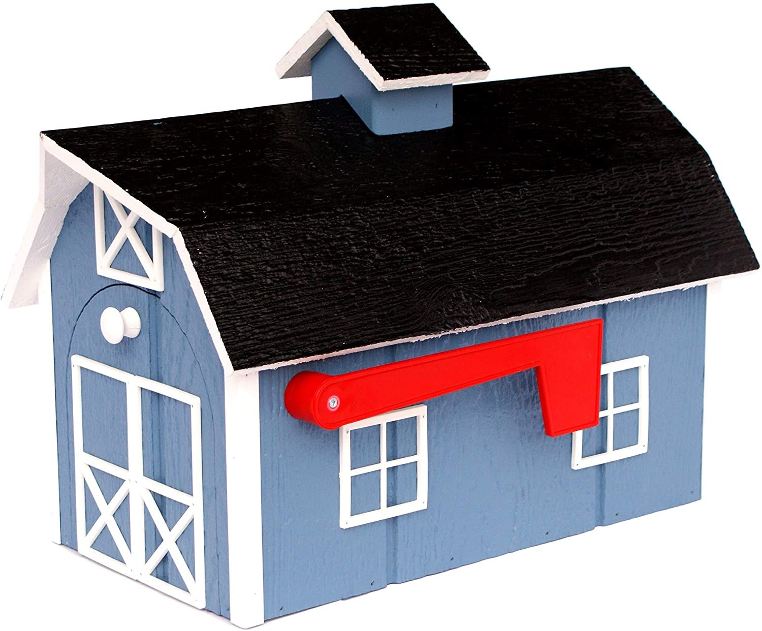 AmishToyBox.com Wooden Mailbox, Dutch Barn Style, Post-Mount - Picture 22 of 27