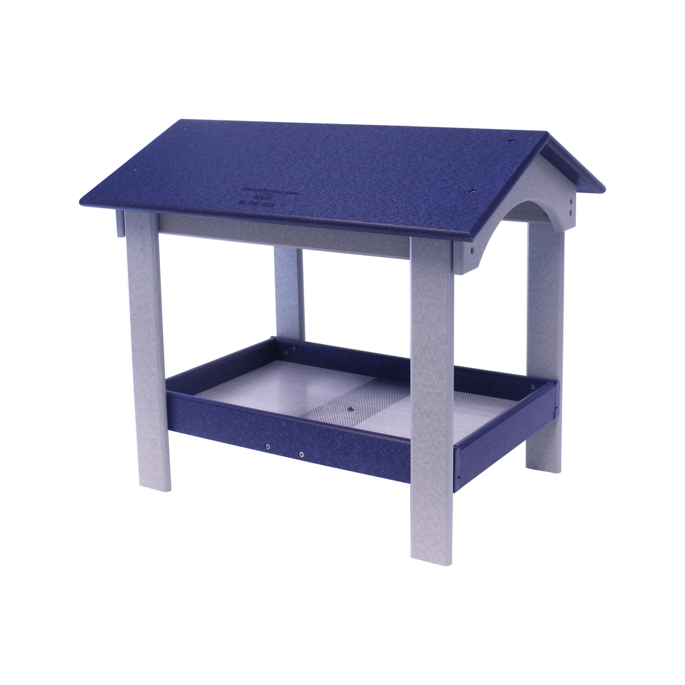 AmishToyBox.com Ground Bird Feeder, Deluxe Fly-Through Covered Feeder for... - Picture 11 of 12