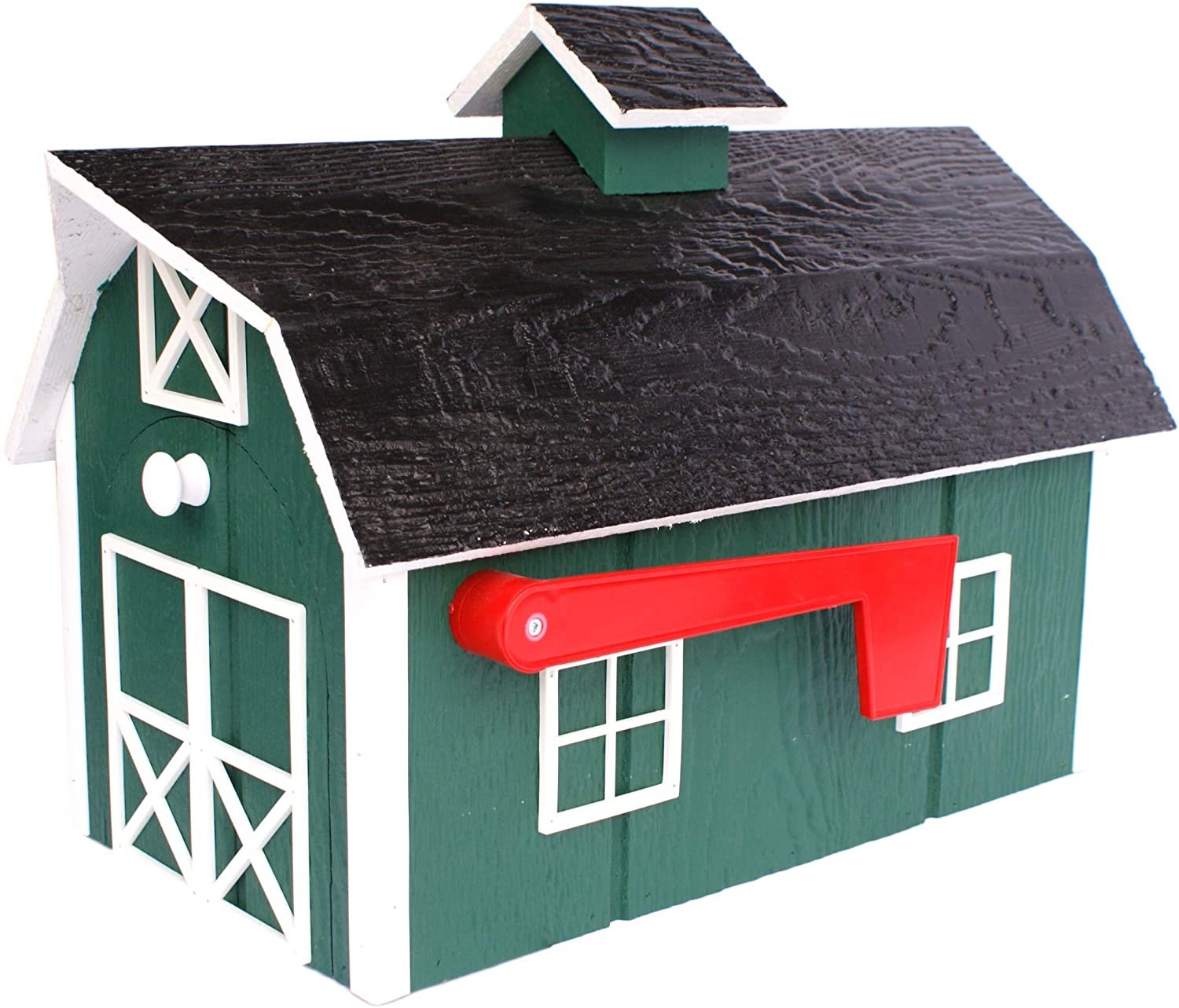 AmishToyBox.com Wooden Mailbox, Dutch Barn Style, Post-Mount - Picture 24 of 27