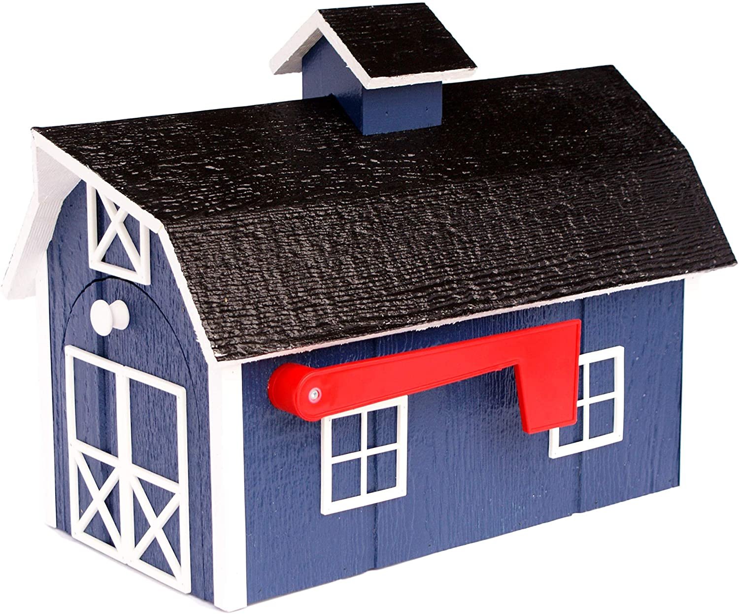 AmishToyBox.com Wooden Mailbox, Dutch Barn Style, Post-Mount - Picture 25 of 27