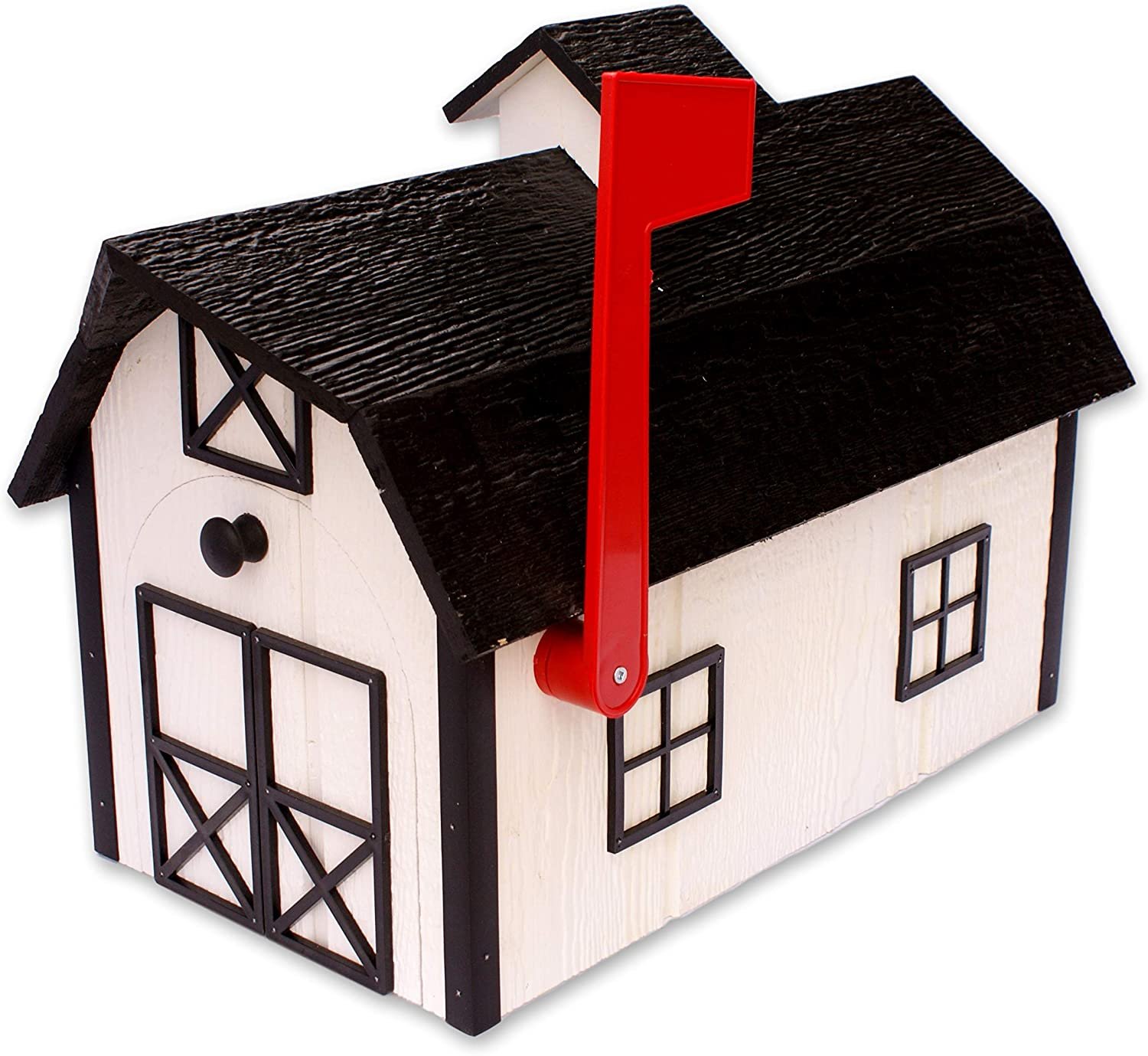 AmishToyBox.com Wooden Mailbox, Dutch Barn Style, Post-Mount - Picture 27 of 27