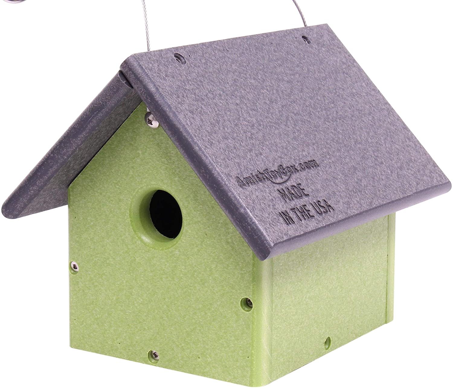 Amish-Made Chickadee or Wren House, Poly Lumber Bird House - Foto 18 di 19