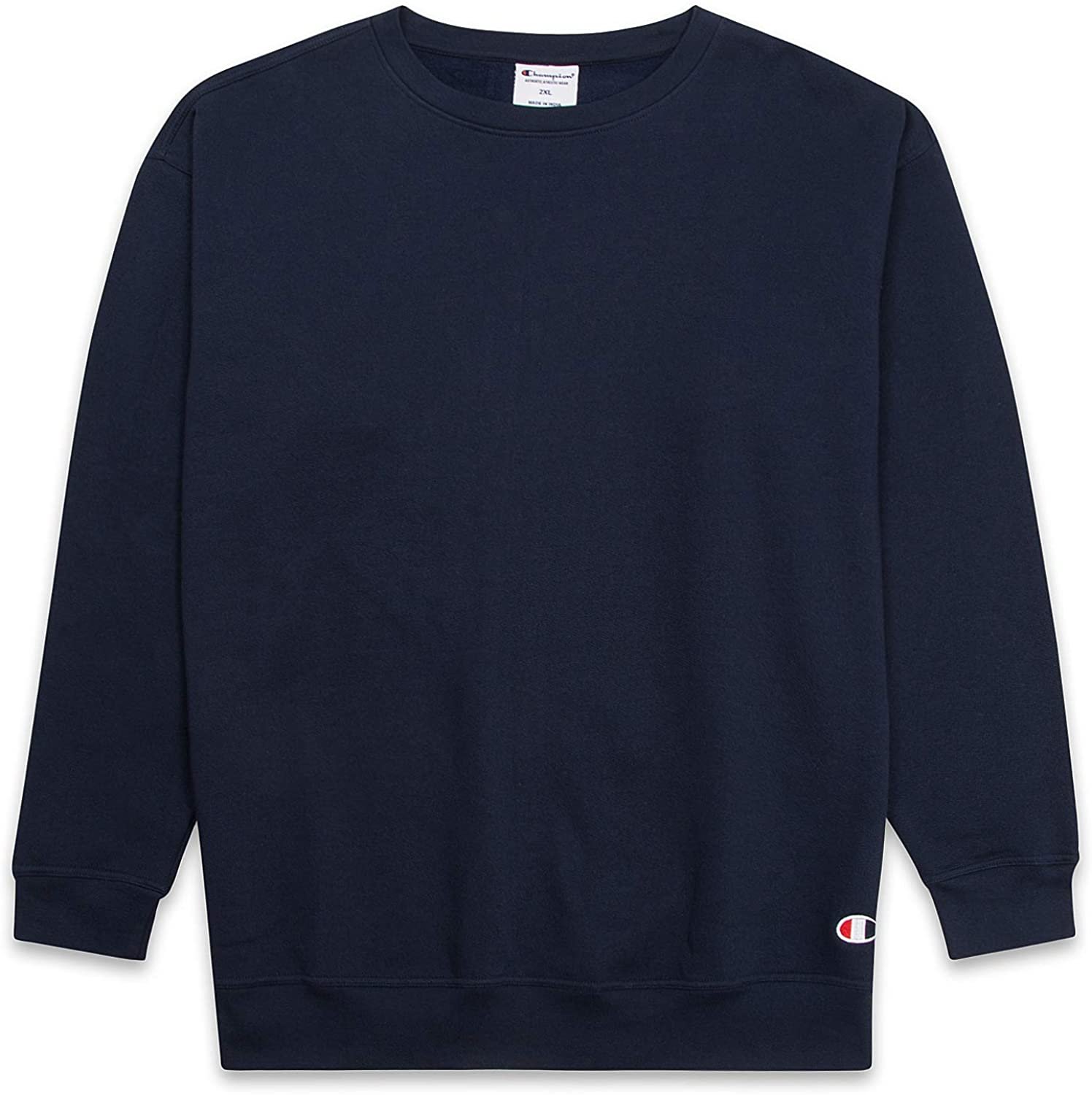 Champion Crewneck Fleece Sweatshirt for Men's Big and Tall with Script Logo - Picture 12 of 15