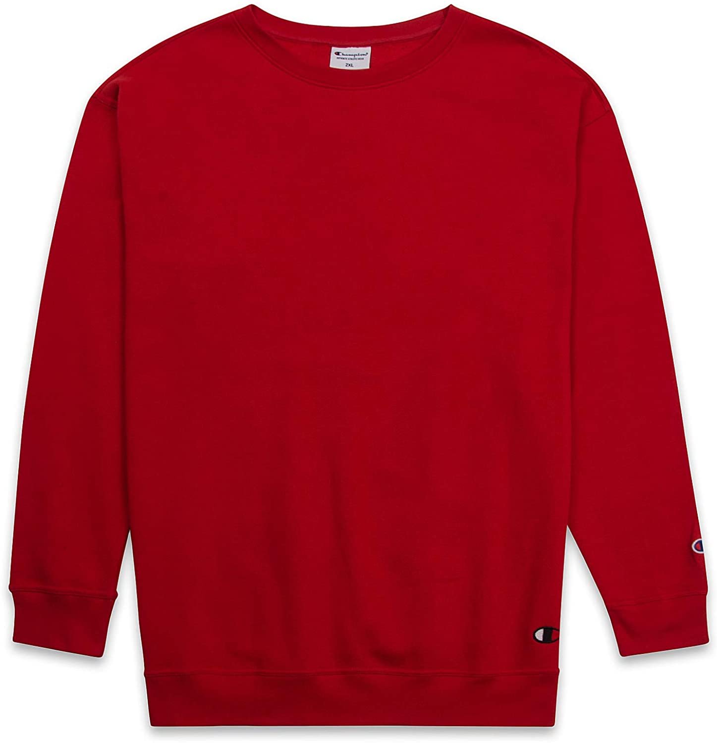 Champion Crewneck Fleece Sweatshirt for Men's Big and Tall with Script Logo - Picture 14 of 15