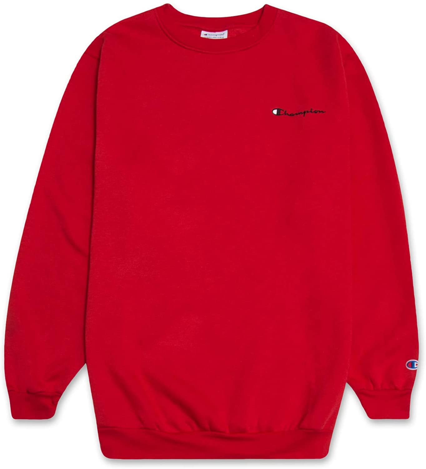 Champion Crewneck Fleece Sweatshirt for Men's Big and Tall with Script Logo - Picture 13 of 15