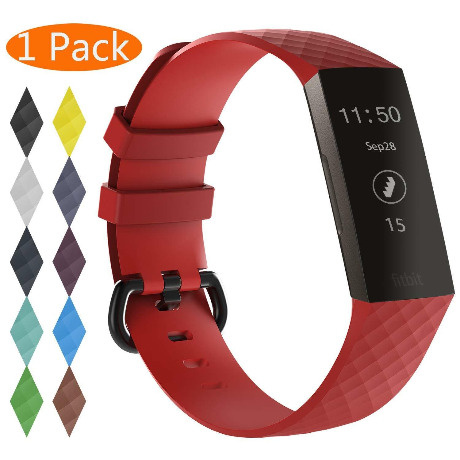 3-pk Fitbit Charge 3/4/3 SE Replacement Band Sport Strap Fitness,Unisex Maledan® 