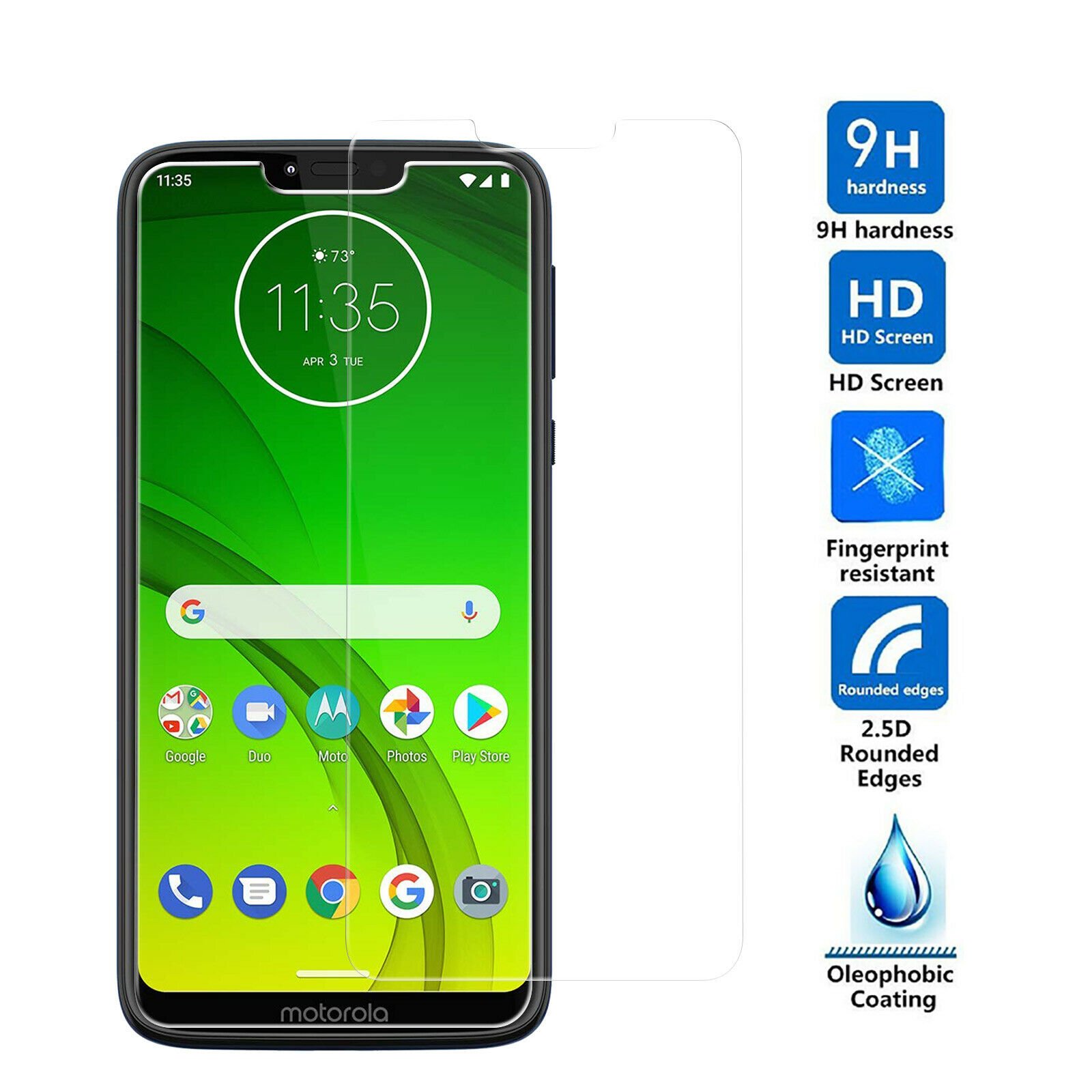 2 Pack Tempered Glass Screen Protector For Motorola Moto G7 Play  G7 Power Supra