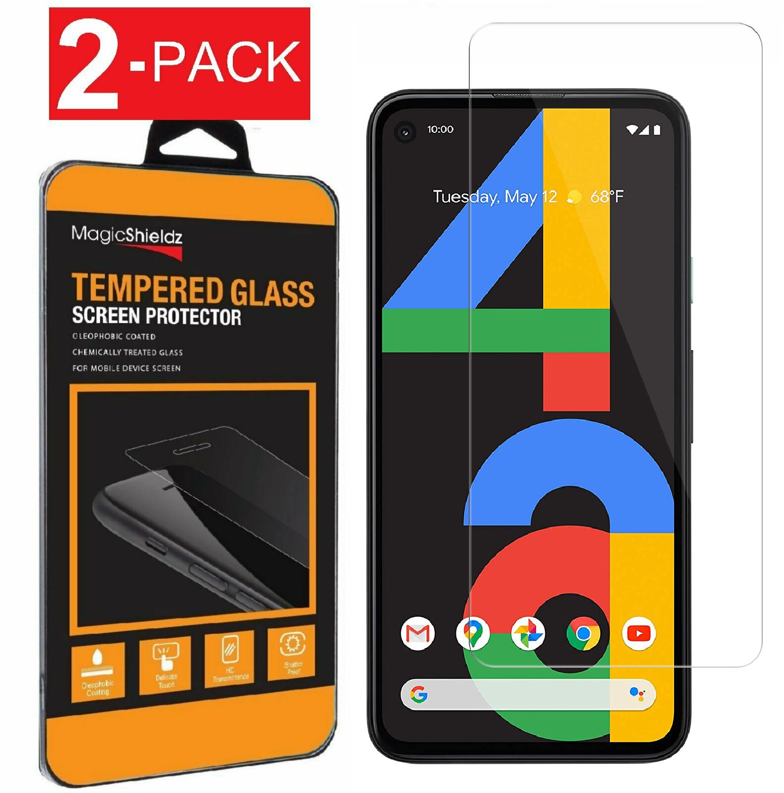 2-pack Premium Tempered Glass Screen Protector for Google Pixel 4a for sale online 