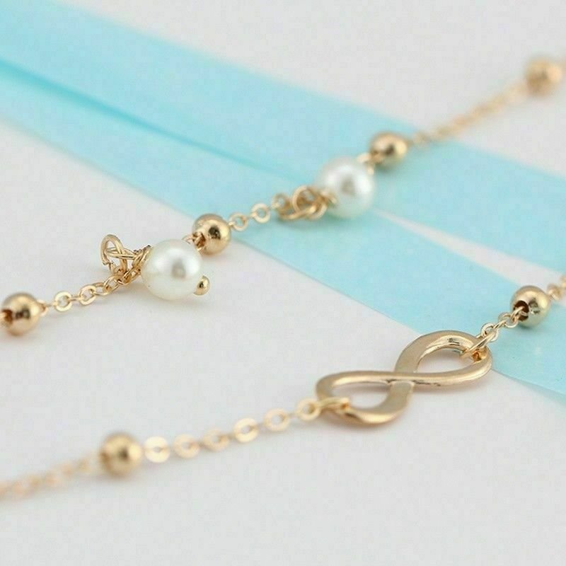 Details about   Gold/Silver Chain Pearl Ankle Bracelet Anklet Foot Women's Jewelry Beach A1H6 