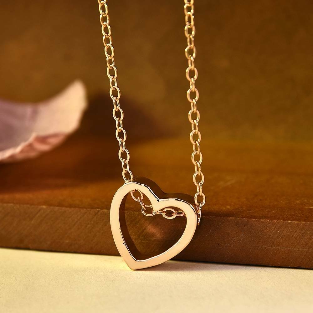 Fashion Women Heart  Pendant Charm Necklace Jewelry w/ 19" Stainless Steel Chain