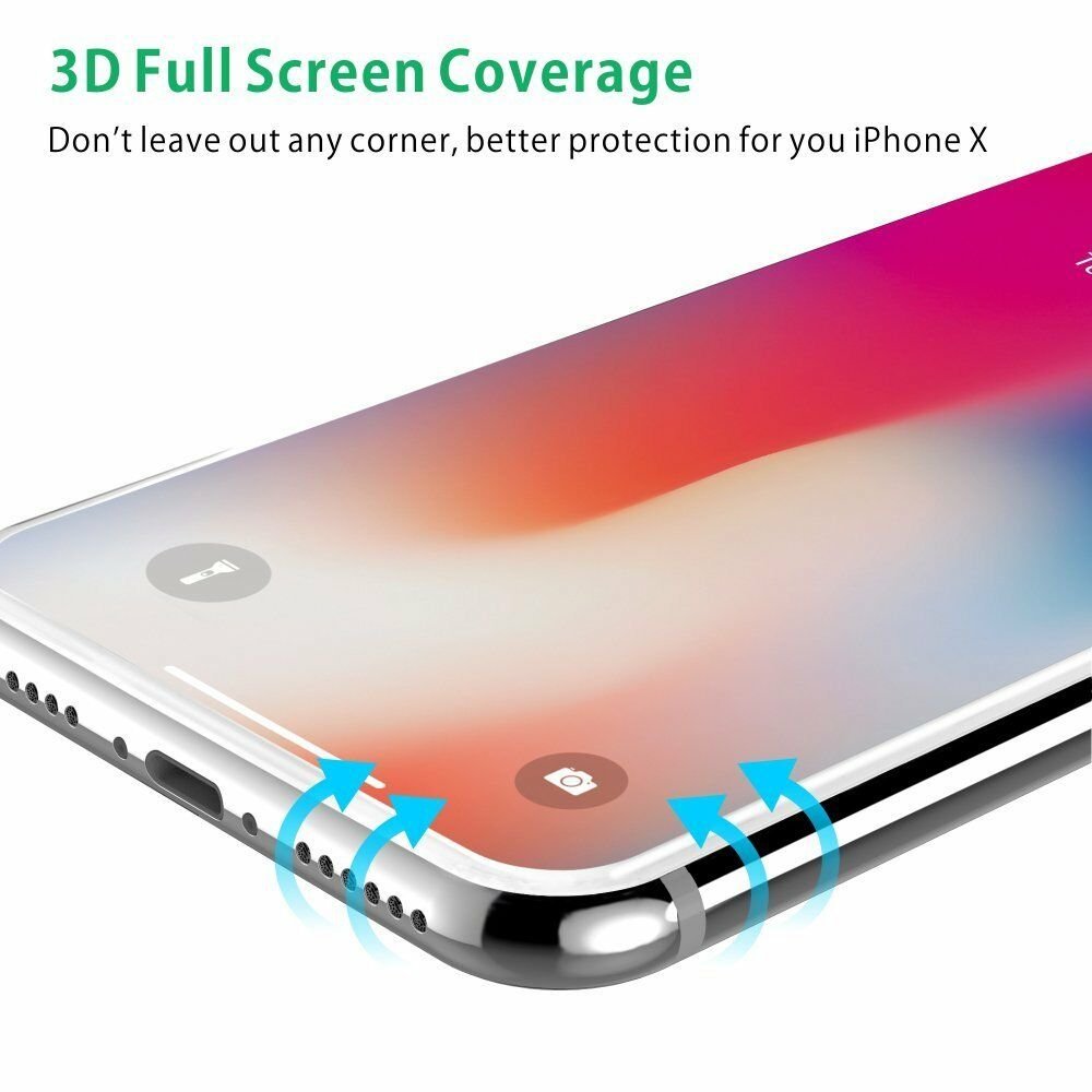 Full Coverage 3d Tempered Glass Screen Protector For Iphone X Xr Xs Max 11 Pro Ebay 1495