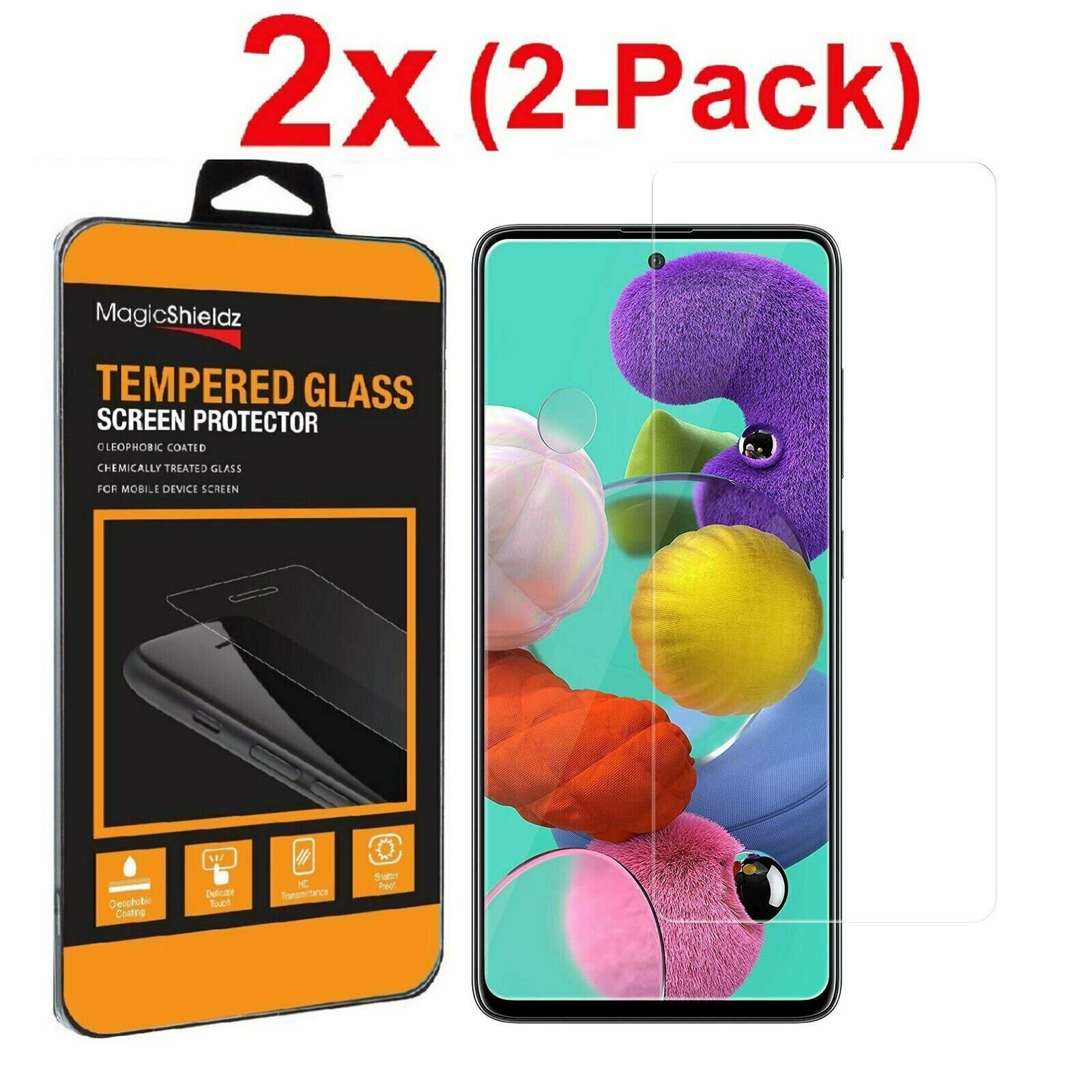 Tempered Glass Screen Protector + Camera Lens Film For Samsung Galaxy A51 A71 5G