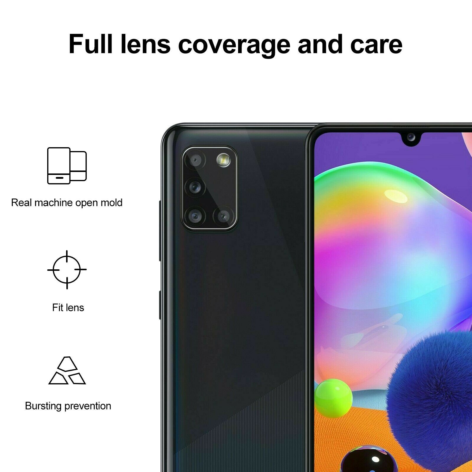 For Samsung Galaxy A10 A10e A20 A31 A51 A71 Tempered Glass Camera Lens Protector