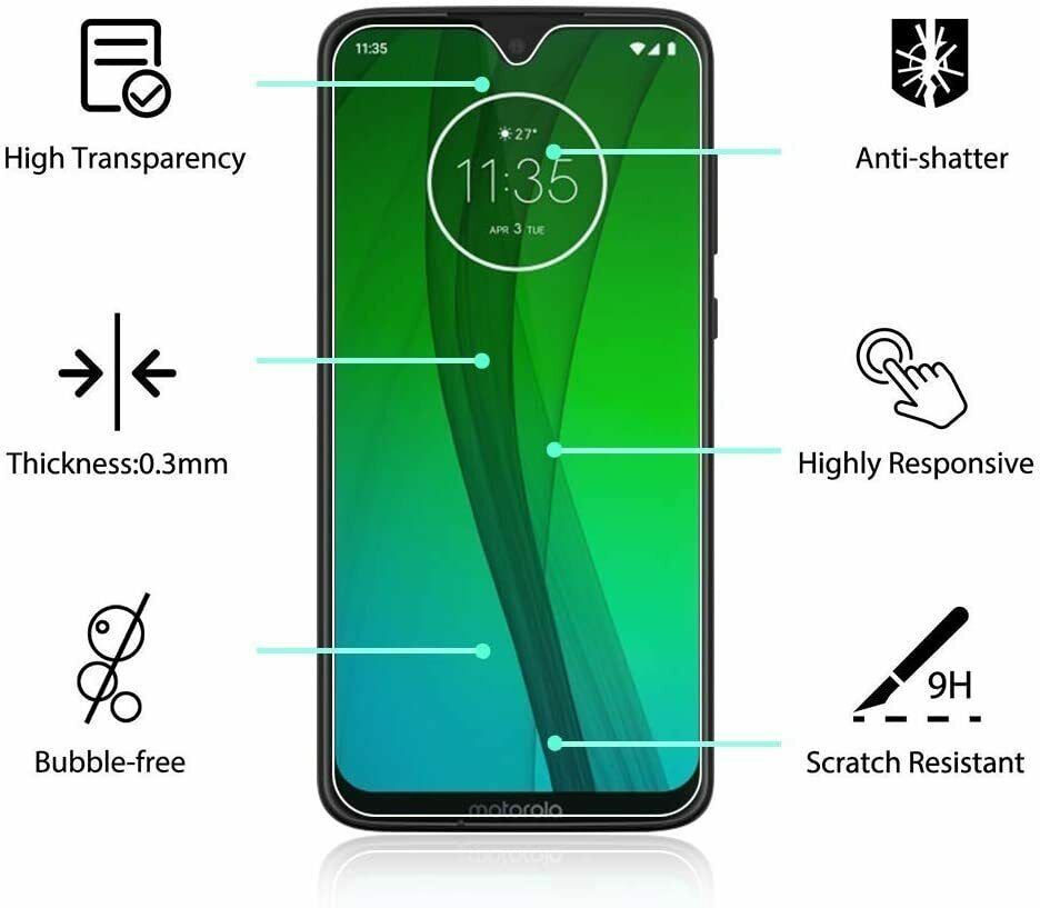 2 Pack Tempered Glass Screen Protector For Motorola Moto G7 Play  G7 Power Supra