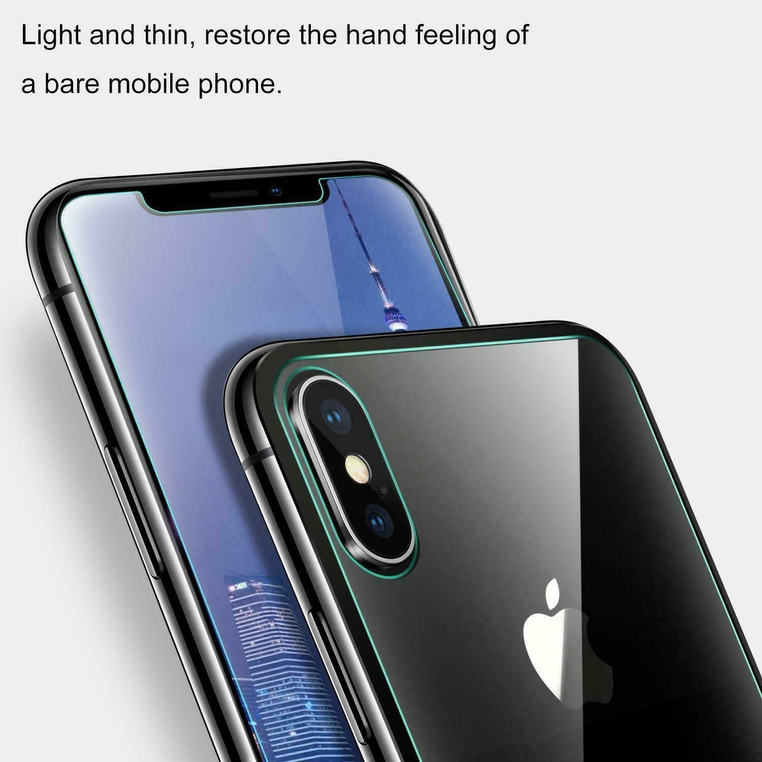 Front & Back Tempered Glass Screen Protector For iPhone X