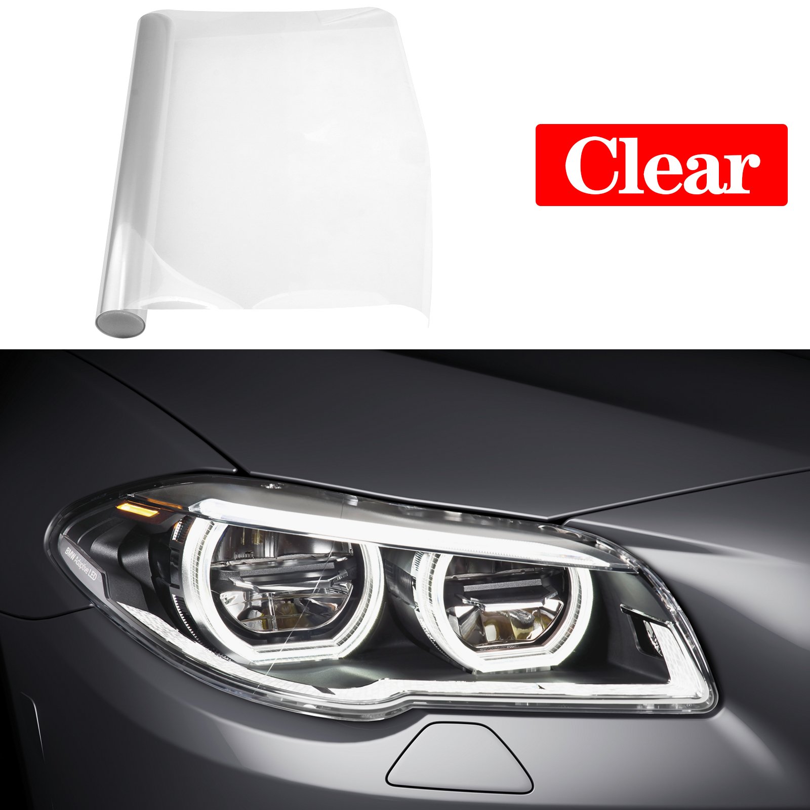 Color:Clear:Car Headlight Taillight Fog Light Tint Film Wrap Sticker Protector Accessories