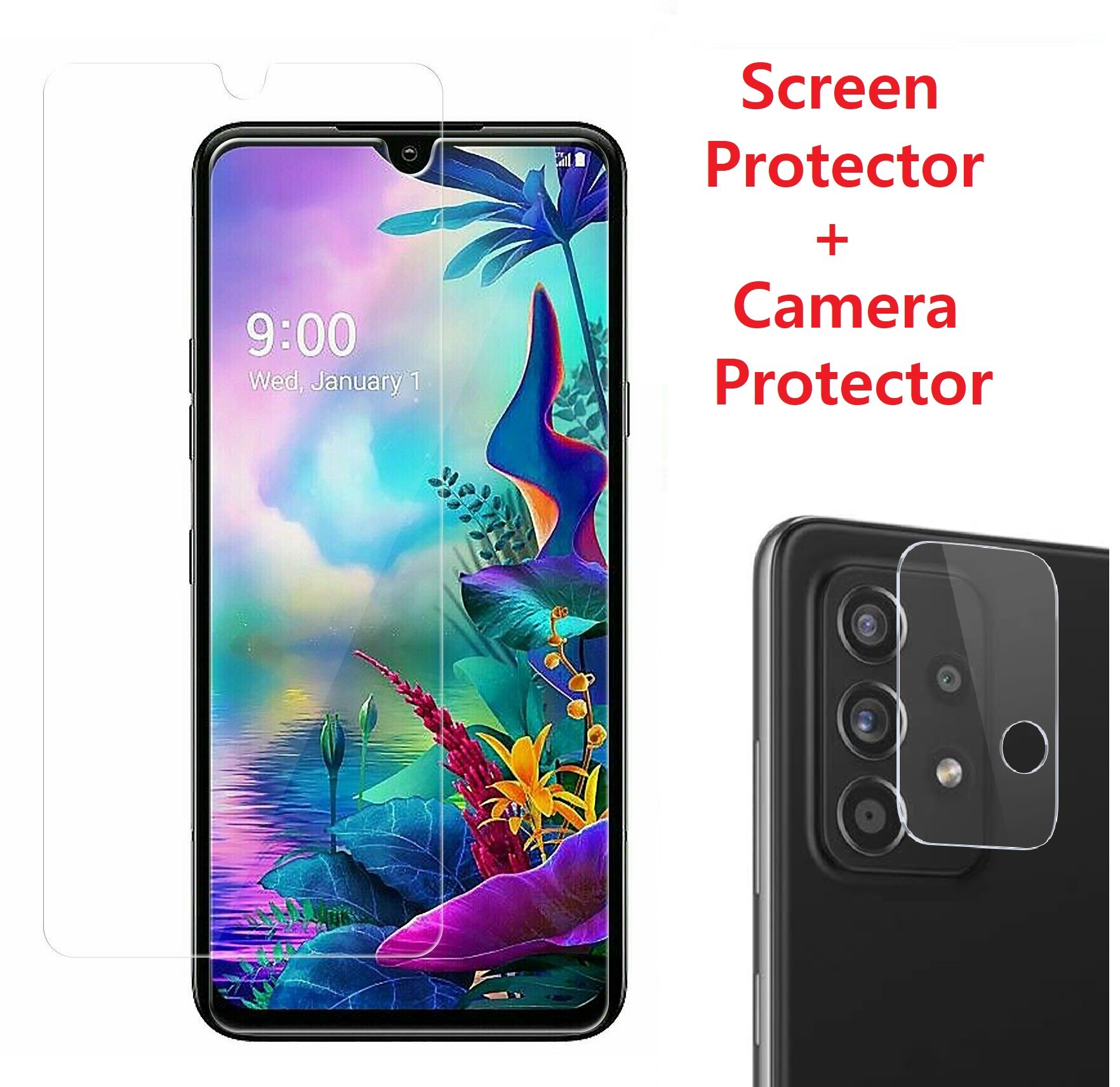 For Galaxy A02S A12 A32 A42 A52 A72 Tempered Glass Screen Camera Lens Protector