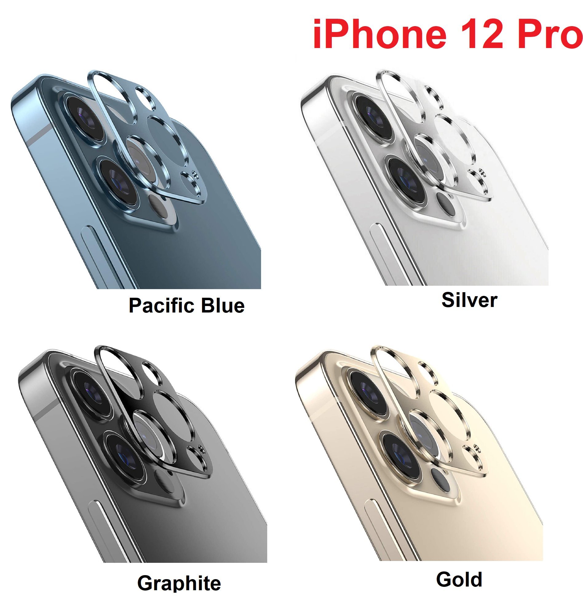 For iPhone 12 Pro Max Mini Metal Ring Camera Lens Screen Protector