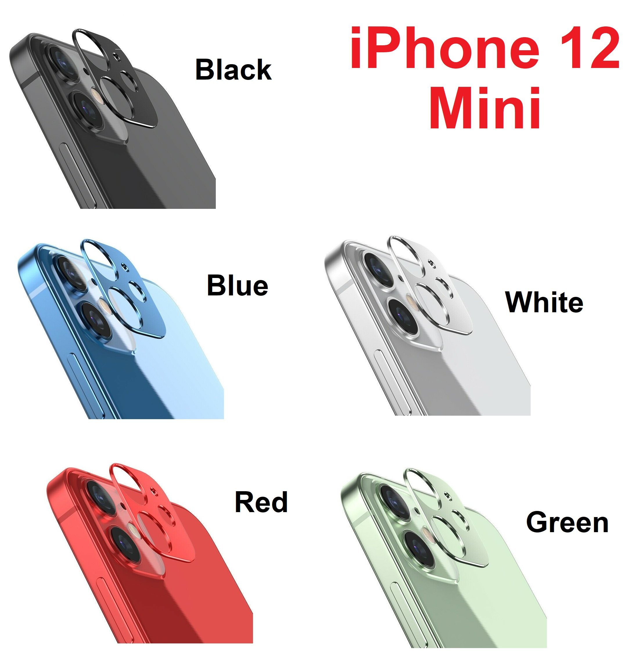 For iPhone 12 Pro Max Mini Metal Ring Camera Lens Screen Protector